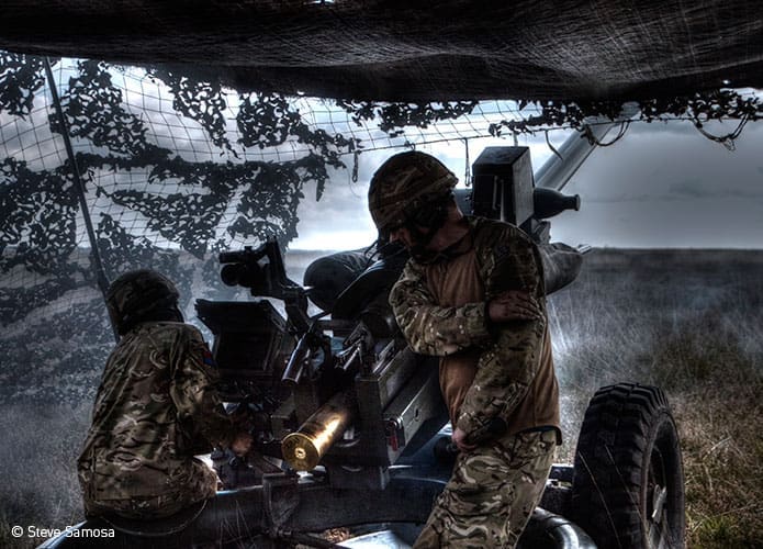 Artillery firing