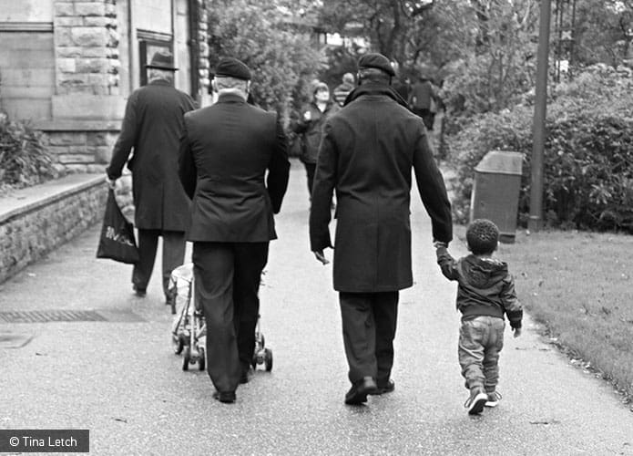 Veterans walking